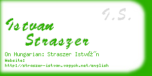 istvan straszer business card